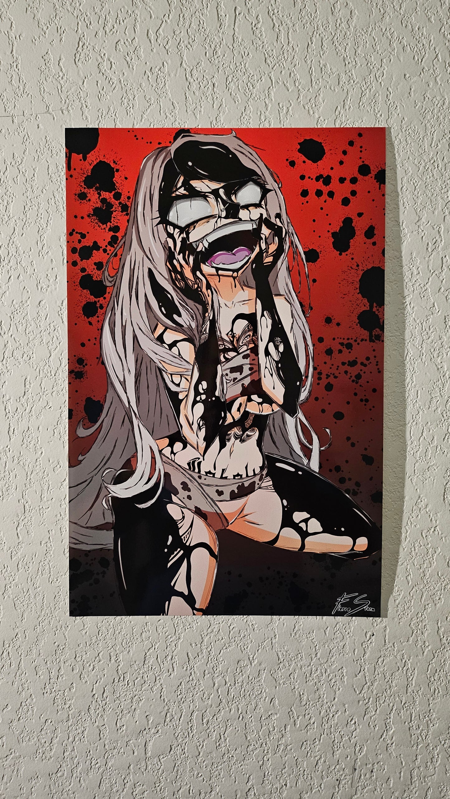 Slime Covered Anime Waifu Fox Girl HoloFox Horror High Quality 11" x 17" Glossy Print