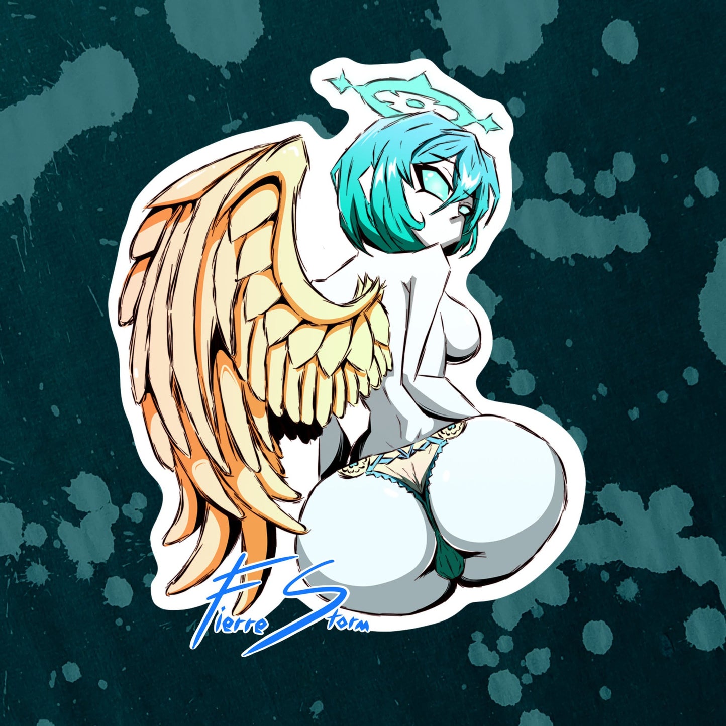 Thicc Sexy Waifus Angel and Devil Stickers (3.5" x 4") (4" x 6.8")
