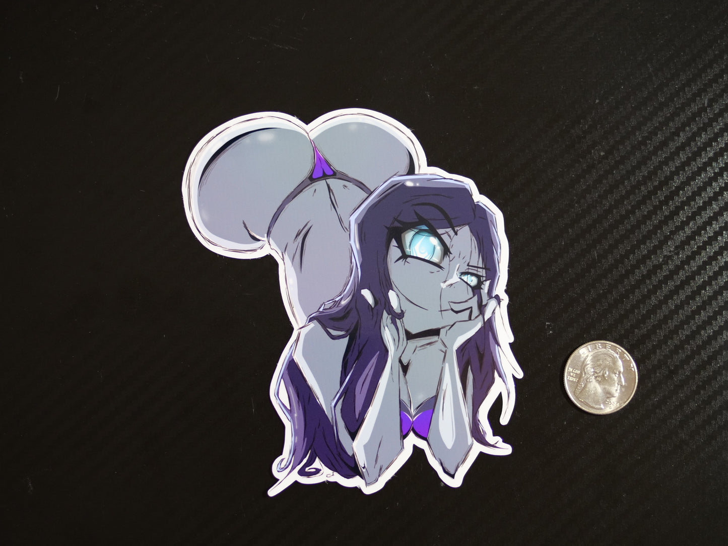 Thicc TV Ghost Waifu Spooky Scary Ghoul Vinyl Glossy Stickers
