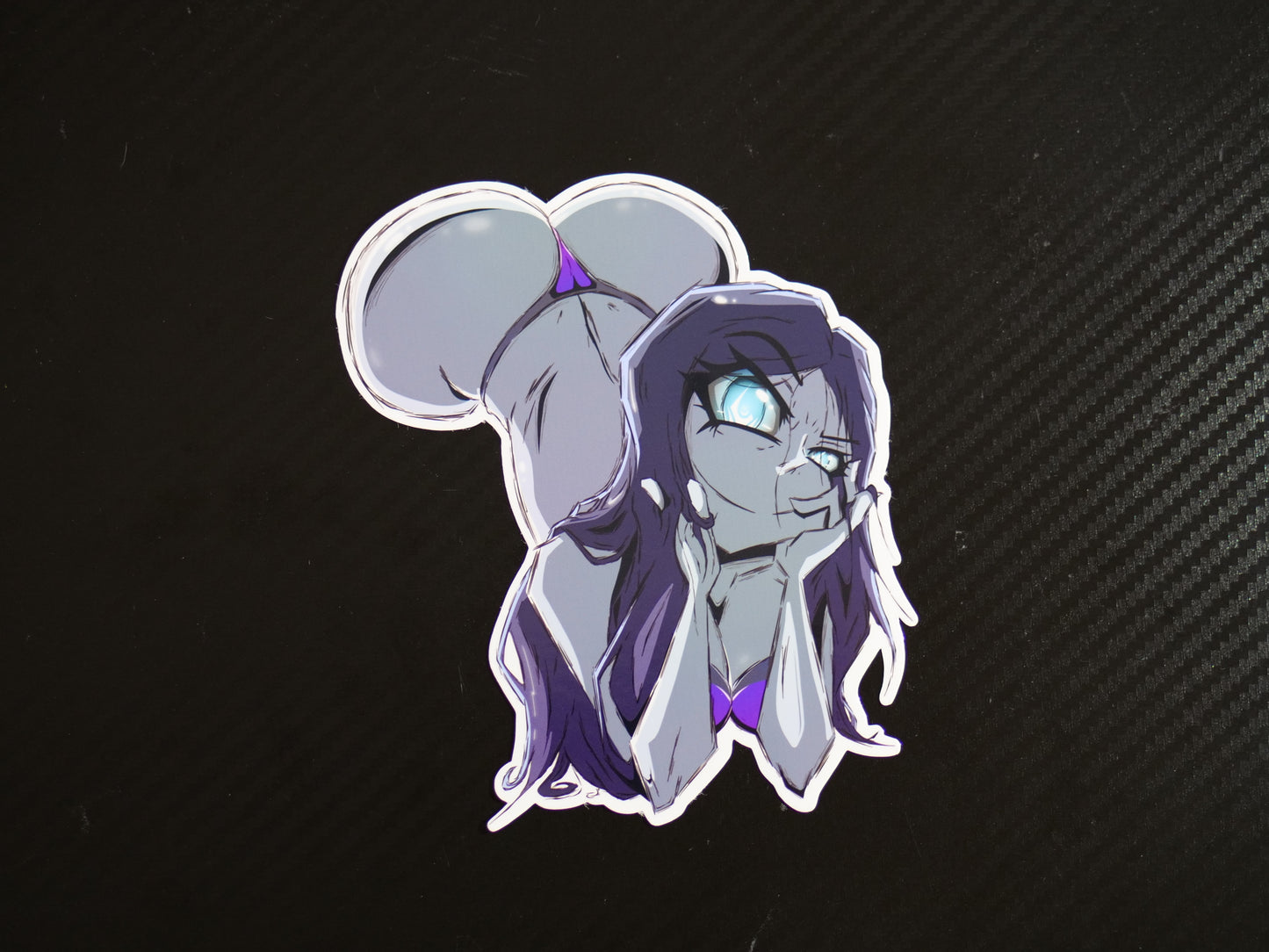 Thicc TV Ghost Waifu Spooky Scary Ghoul Vinyl Glossy Stickers