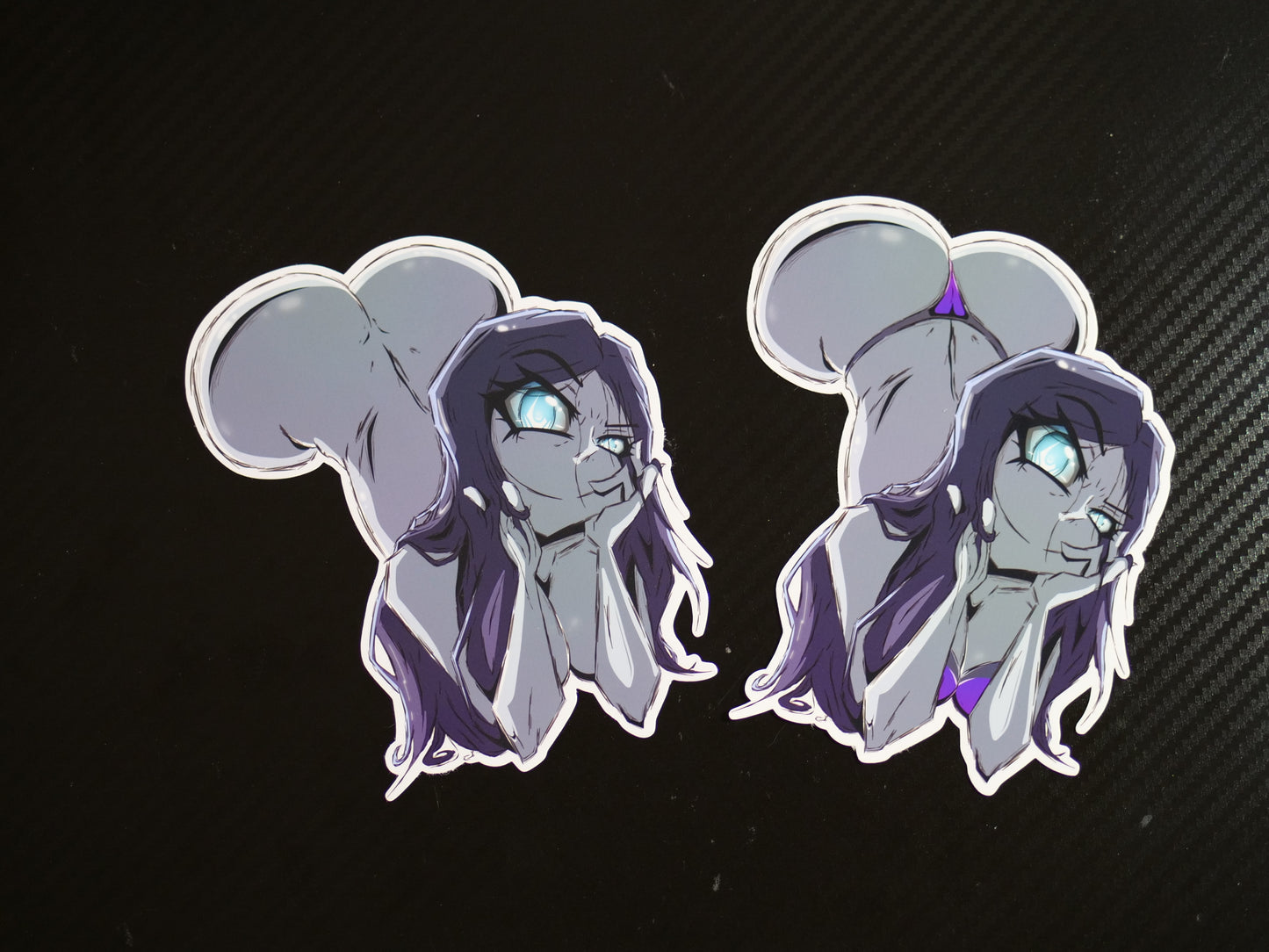 Thicc TV Ghost Waifu Spooky Scary Ghoul Vinyl Glossy Stickers