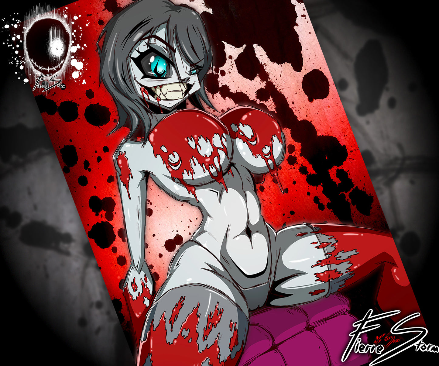 Thicc Waifu Vampire Spooky Season Is Here Spicy Slimy High Quality Glossy Print 11" x 17"
