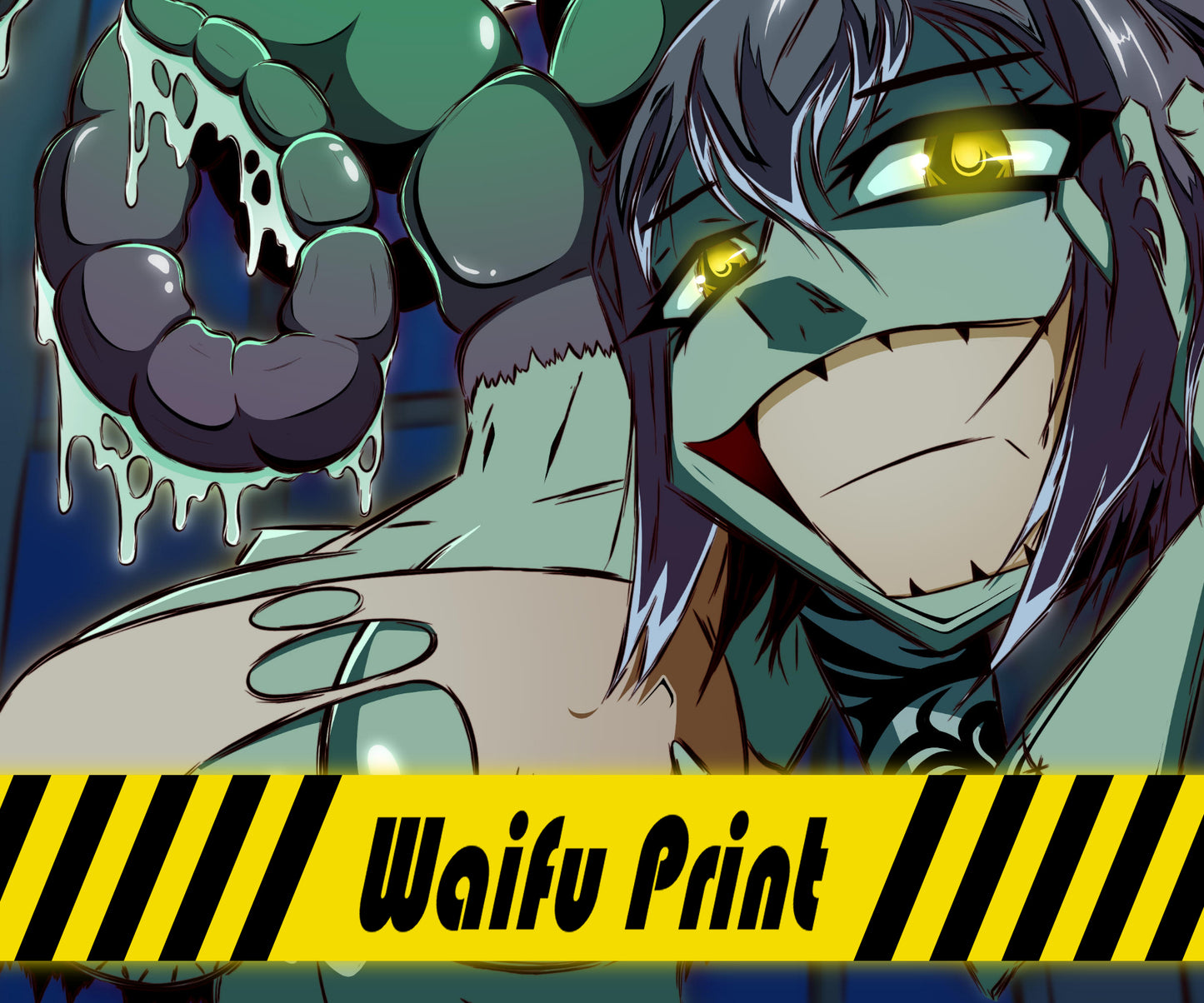 Horror Waifu Cthulu Thicc Tattooed Monster Girl High Quality 11" x 17" Glossy Photo Paper Print