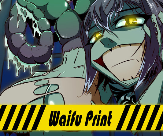 Horror Waifu Cthulu Thicc Tattooed Monster Girl High Quality 11" x 17" Glossy Photo Paper Print