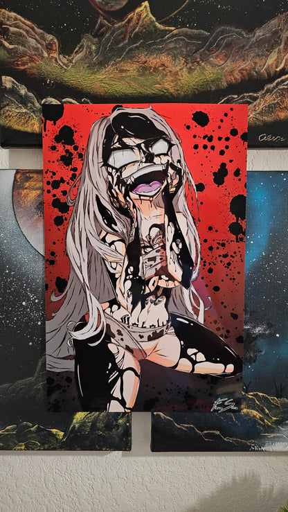 Slime Covered Anime Waifu Fox Girl HoloFox Horror High Quality 11" x 17" Glossy Print