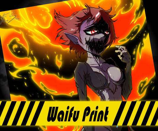 Thicc Tattooed Heart Broken Waifu On Valentines Day High Quality 11" x 17" Glossy Photo Paper Print