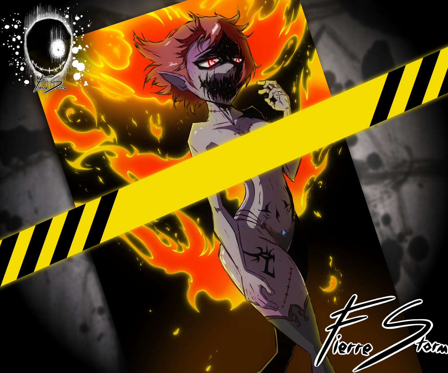 Thicc Tattooed Heart Broken Waifu On Valentines Day High Quality 11" x 17" Glossy Photo Paper Print