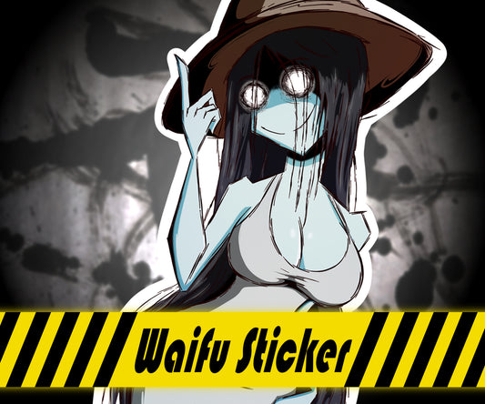 Urban Legend Hachisakusama Spooky Spicy Ghost Anime Oppai Horror High Quality Glossy Vinyl Sticker Paper 2.1" x 5"