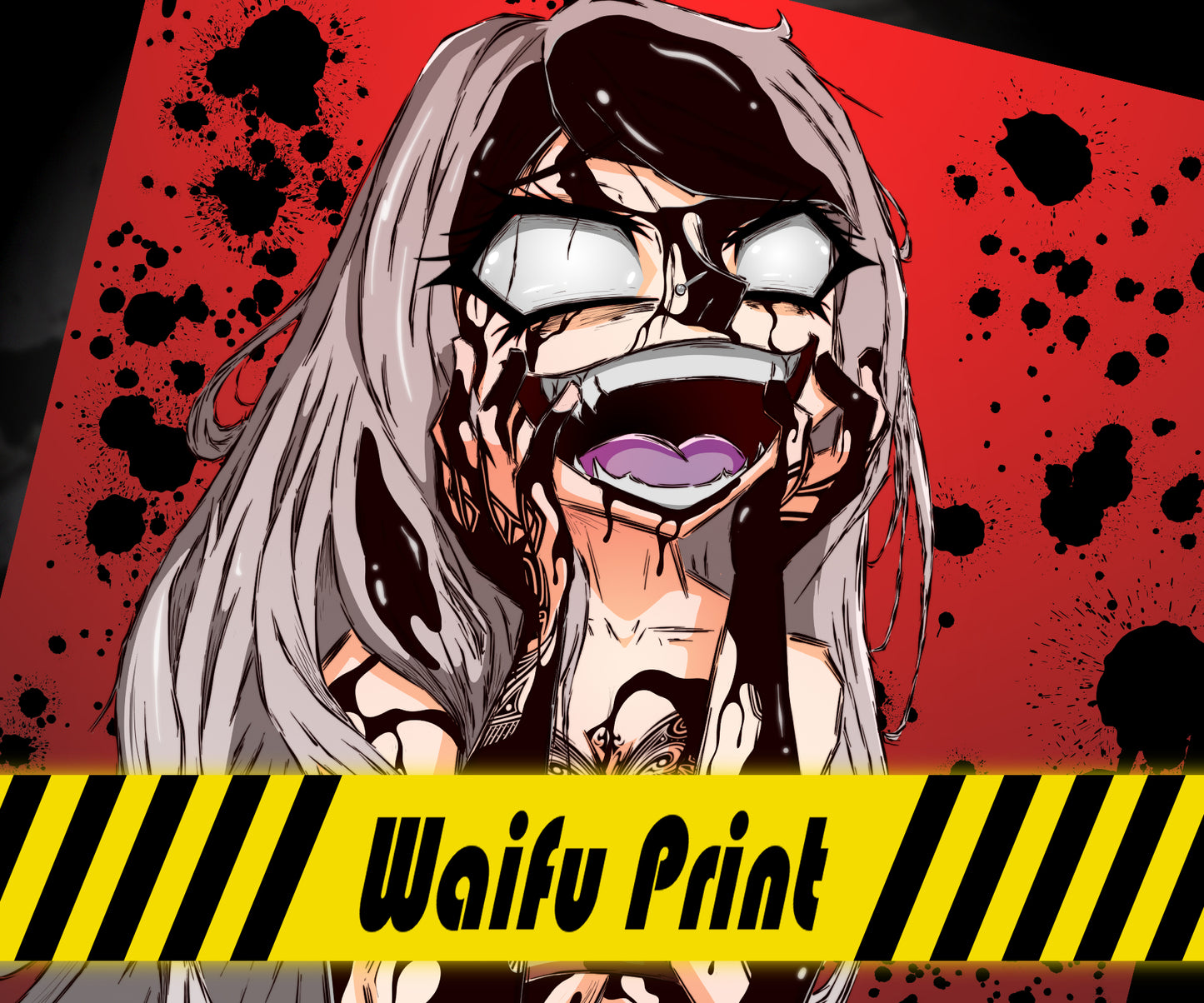 Slime Covered Anime Waifu Fox Girl HoloFox Horror High Quality 11" x 17" Glossy Print