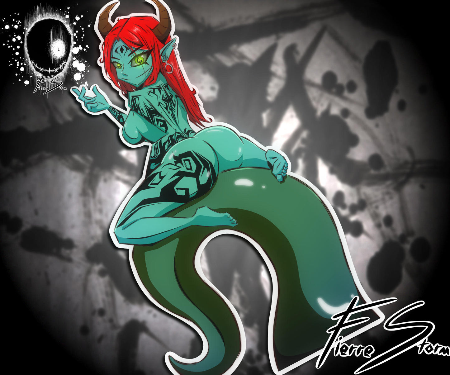 Tentacle Demon, Eve Sticker