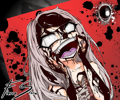 Slime Covered Anime Waifu Fox Girl HoloFox Horror High Quality 11" x 17" Glossy Print