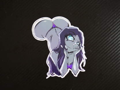 Thicc TV Ghost Waifu Spooky Scary Ghoul Vinyl Glossy Stickers