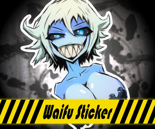 Ghost Mindy Spooky Spicy Anime Oppai Slime Horror High Quality Vinyl Glossy Sticker 3" x 4"