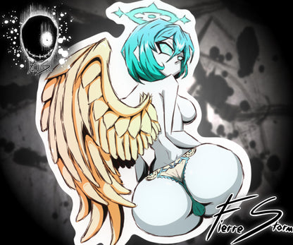 Thicc Sexy Waifus Angel and Devil Stickers (3.5" x 4") (4" x 6.8")
