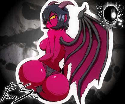 Thicc Sexy Waifus Angel and Devil Stickers (3.5" x 4") (4" x 6.8")