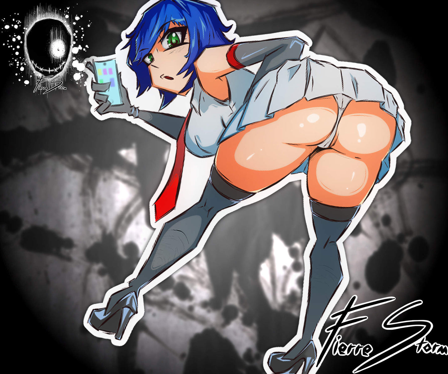 Anime Waifus Skirt Series High Quality Vinyl Stickers