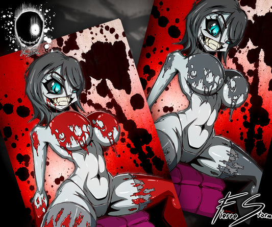 Thicc Waifu Vampire Spooky Season Is Here Spicy Slimy High Quality Glossy Print 11" x 17"
