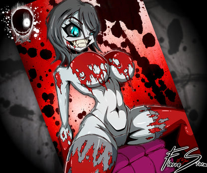 Thicc Waifu Vampire Spooky Season Is Here Spicy Slimy High Quality Glossy Print 11" x 17"