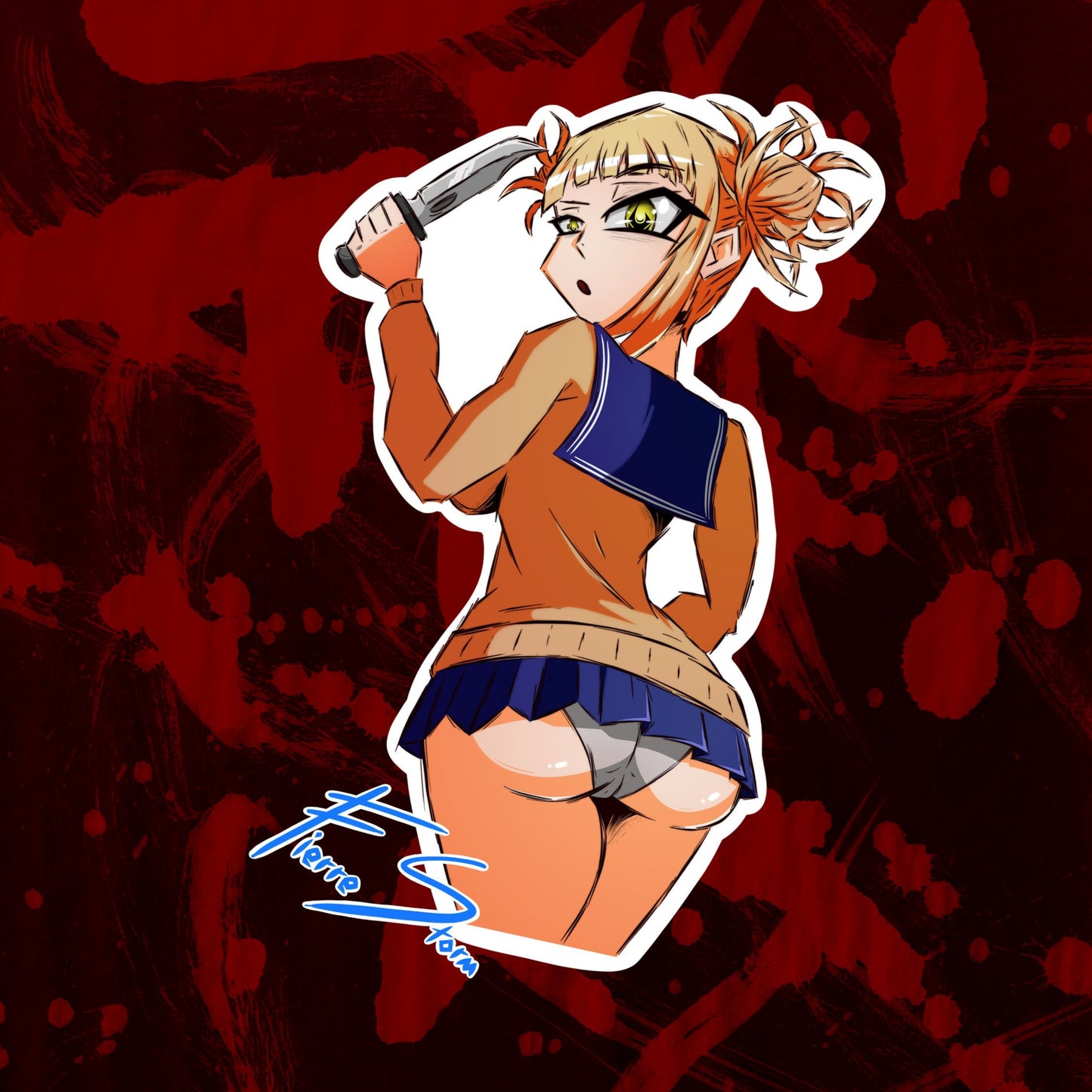 Anime Villain Toga Vinyl Glossy Stickers 2.4" x 3.9"
