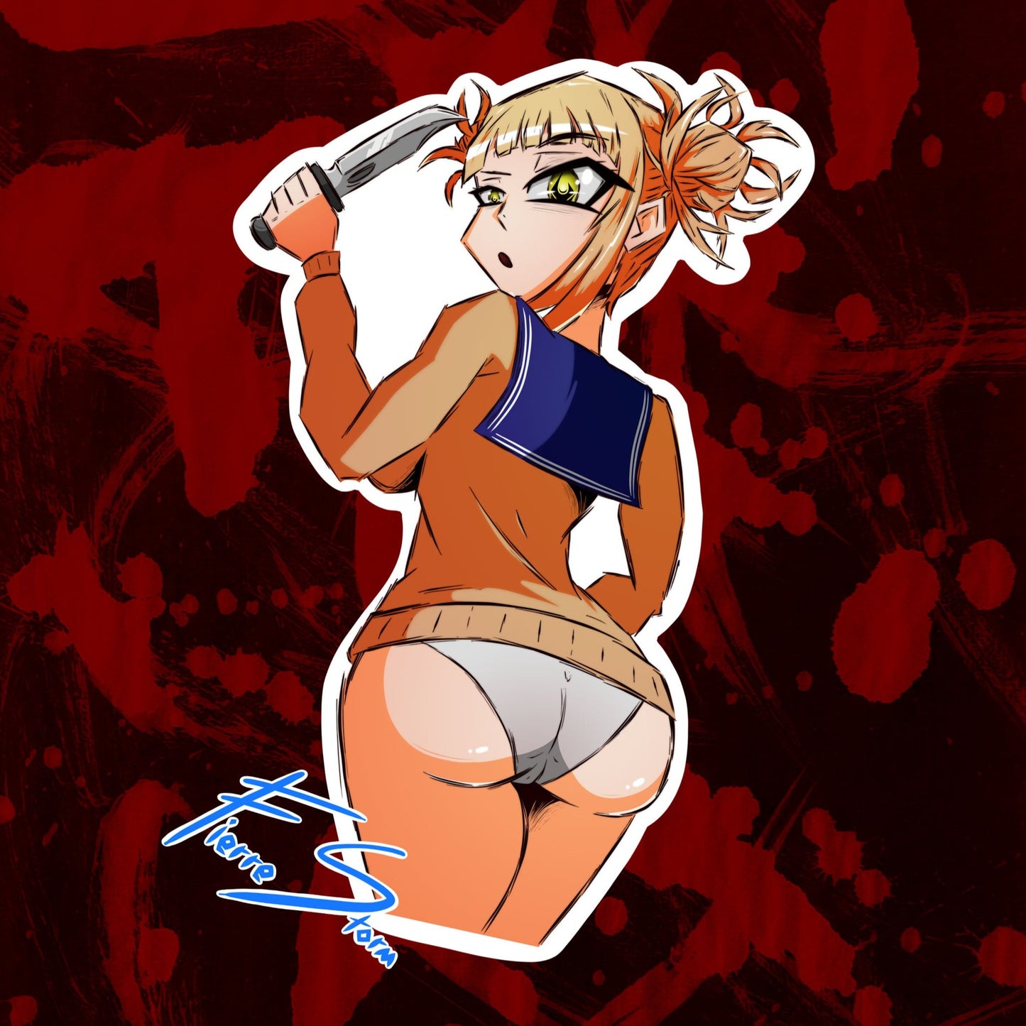 Anime Villain Toga Vinyl Glossy Stickers 2.4" x 3.9"