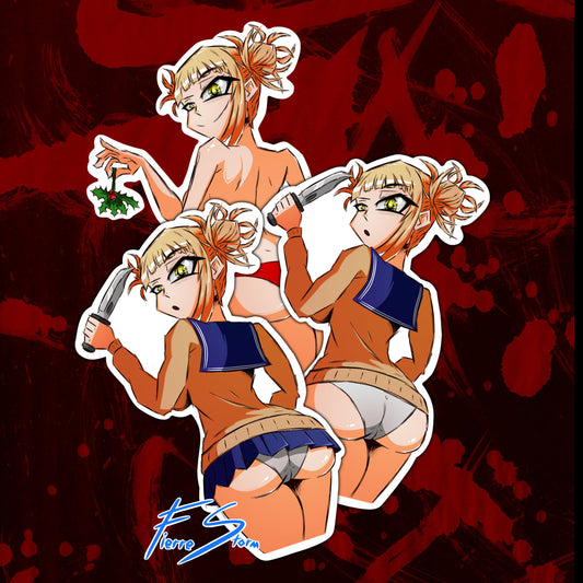 Anime Villain Toga Vinyl Glossy Stickers 2.4" x 3.9"