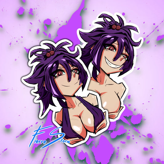 Oppai Kunoichi Waifu Yuzuriha Oppai High Quality Vinyl Glossy Stickers 2.4" x 3.6"